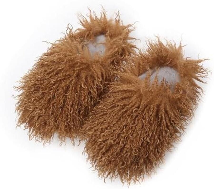 Unisex Fuzzy Faux Fur Slippers voor Dames en Meisjes Comfortabele Warme en Antislip Huispantoffels