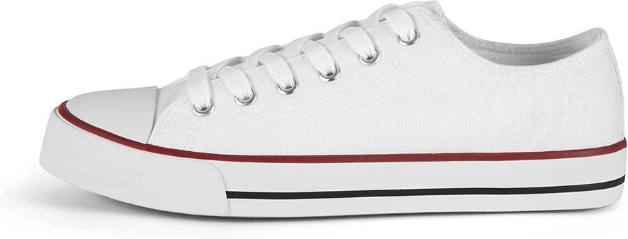 Unisex gymschoenen lage top sneakers wit