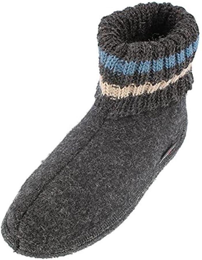 Unisex Hoge Slippers in Grijs van Comfortabel Loopmateriaal