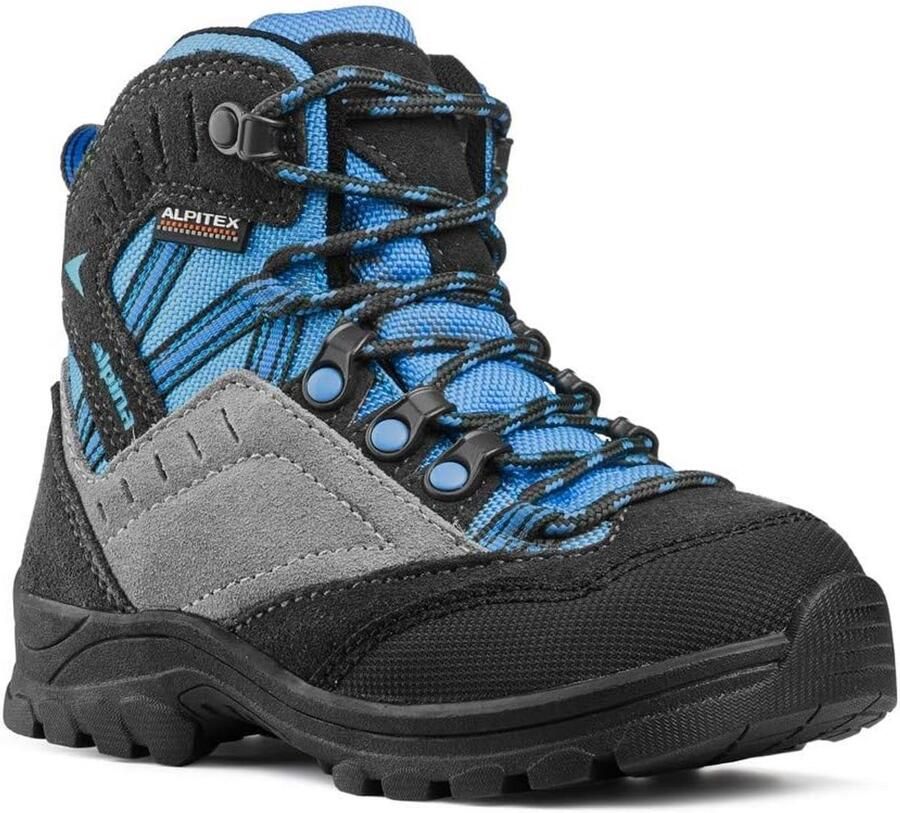 Unisex Kinder Wandelschoenen Trekking Laarzen Blauw Grijs