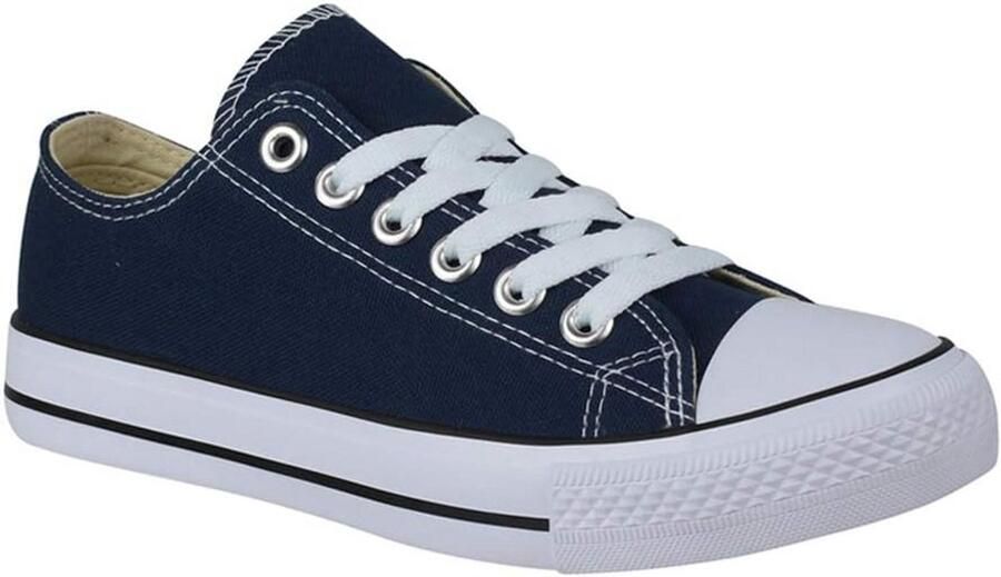 Unisex Lage Textiel Sneakers met Dikke Zool