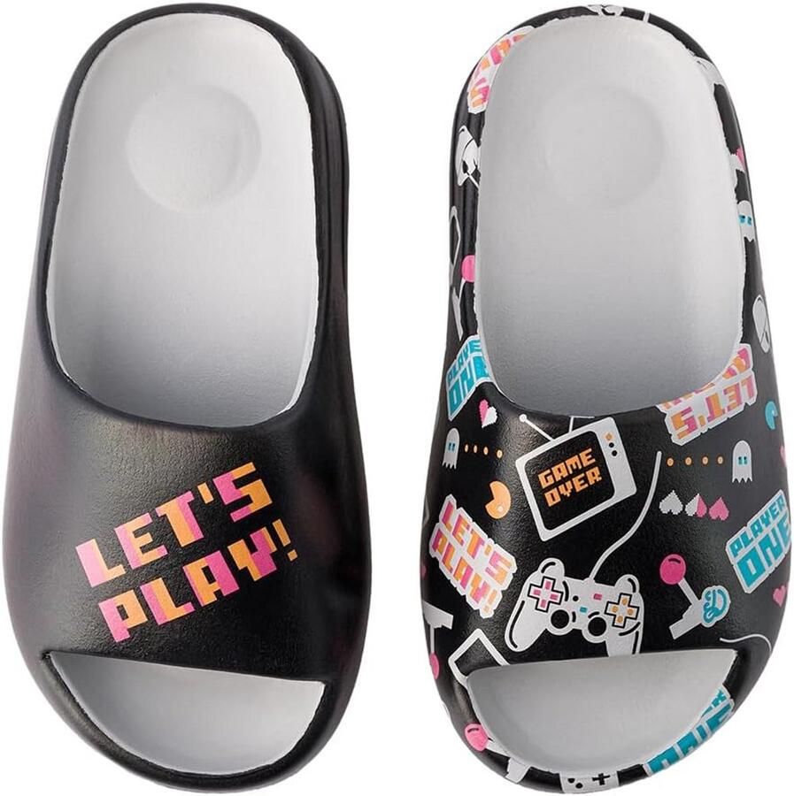 Unisex Platte Sandalen met Kleurrijke Dessins Comfortabele Slides voor Volwassenen