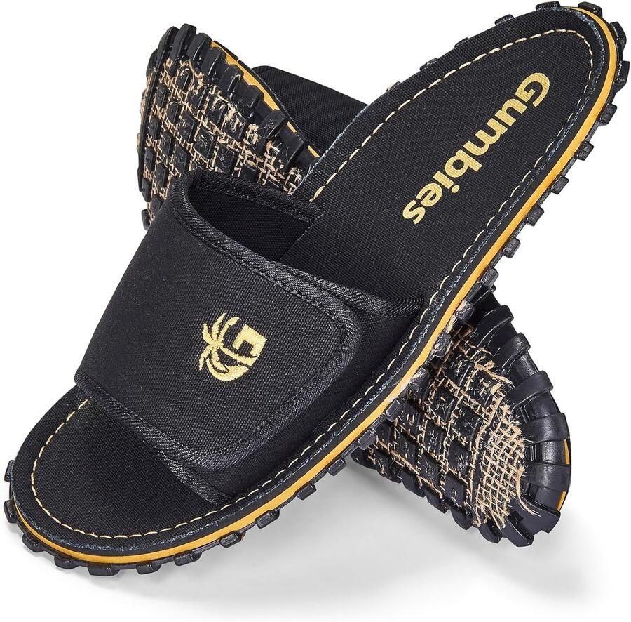 Comfortabele uniseks slippers met verstelbare riem en gerecyclede rubberen zool