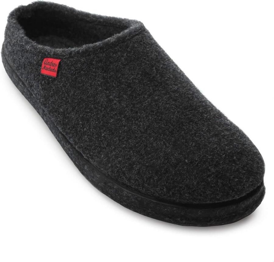 Unisex Slippers voor en Gevoerd Vilt met Natuurrubberen Zool tot