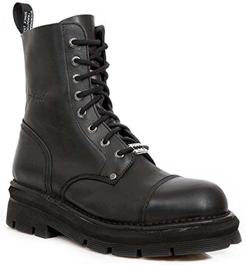 Unisex Stalen Teen Boots Zwart zonder Voering en Rits