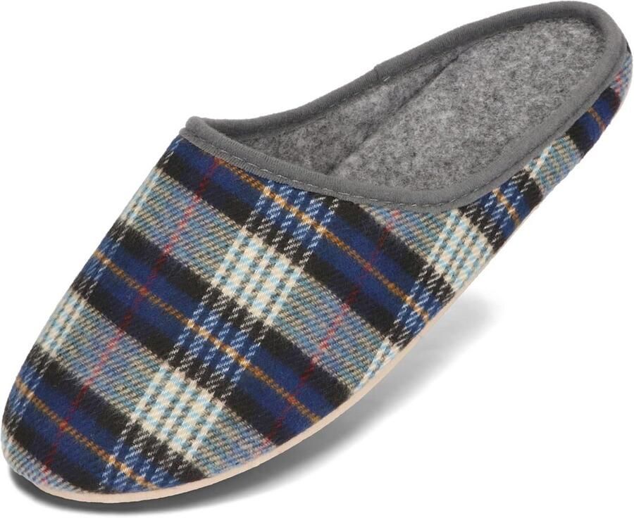 Unisex Vilten Pantoffels met Flexibele Rubberen Zool t m