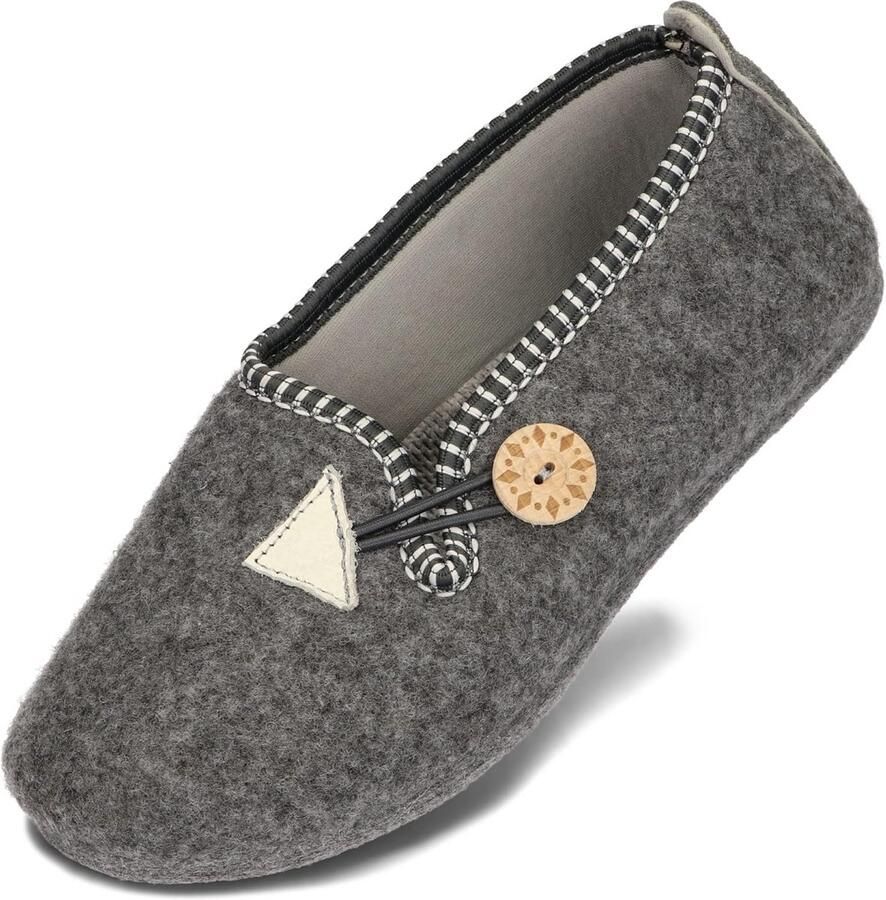 Unisex Vilten Pantoffels met Warme Wolvoering en Viltzool