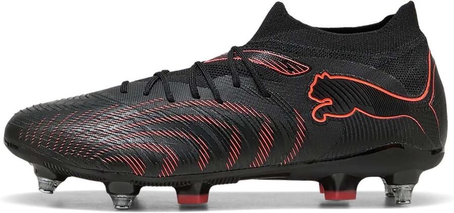 Unisex Voetbalschoen Lace-Up Zwart-Rood-Grijs - Foto 1