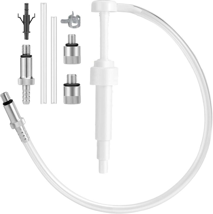 Unit Oliepumpkit voor Standaard Kwartflessen met 28mm Caps 10CC Slag Tandwieloliepomp met 3 8 Metalen Draaibeschikking 8mm & 10mm 3rd Hand-Adapters & Slang