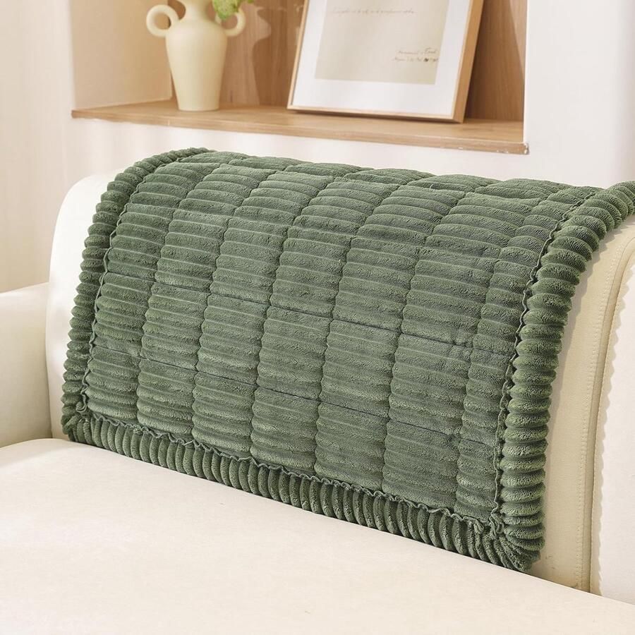 Universele Dikke Sofahoes Chaise Longe Sofahoes Hoekbankhoezen Superschuim Antislip voor Bank Vloerkleed Vensterbank (Groen 70 x