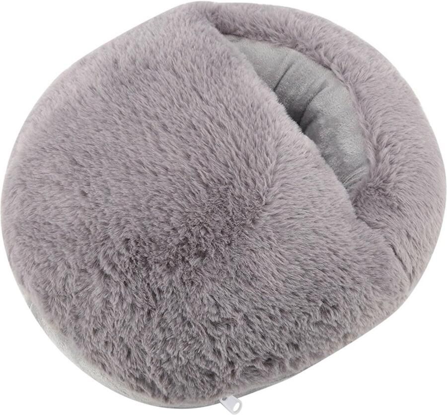 USB verwarmde pantoffel elektrisch voetwarmerkussen voor direct warme voeten herbruikbare verwarmde pantoffels voetwarmers en laarsjes (grijs)