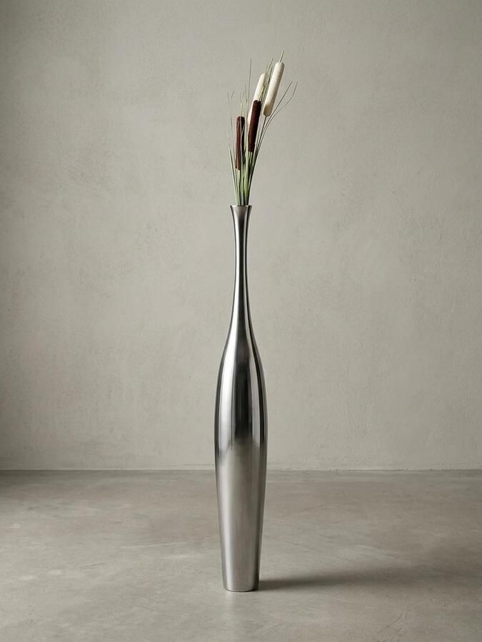 Vazen ​​decoratie metaal zilver groot decose