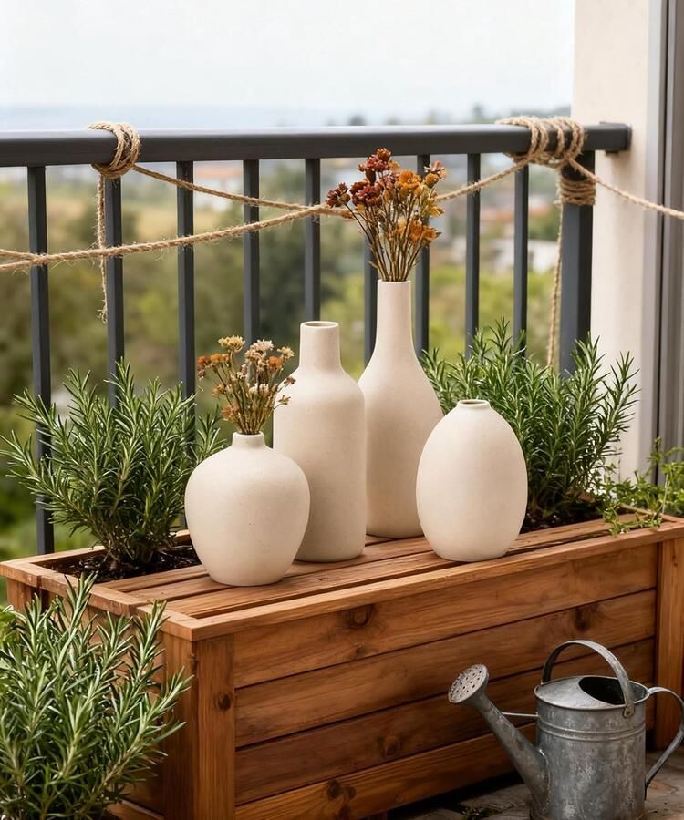 Vazen keramiek 4 stuks kleine bloemenvazen set voor decoratie minimalistische vaas woondecoratie voor pampasgras woonkamer eetkamer (09 beige)