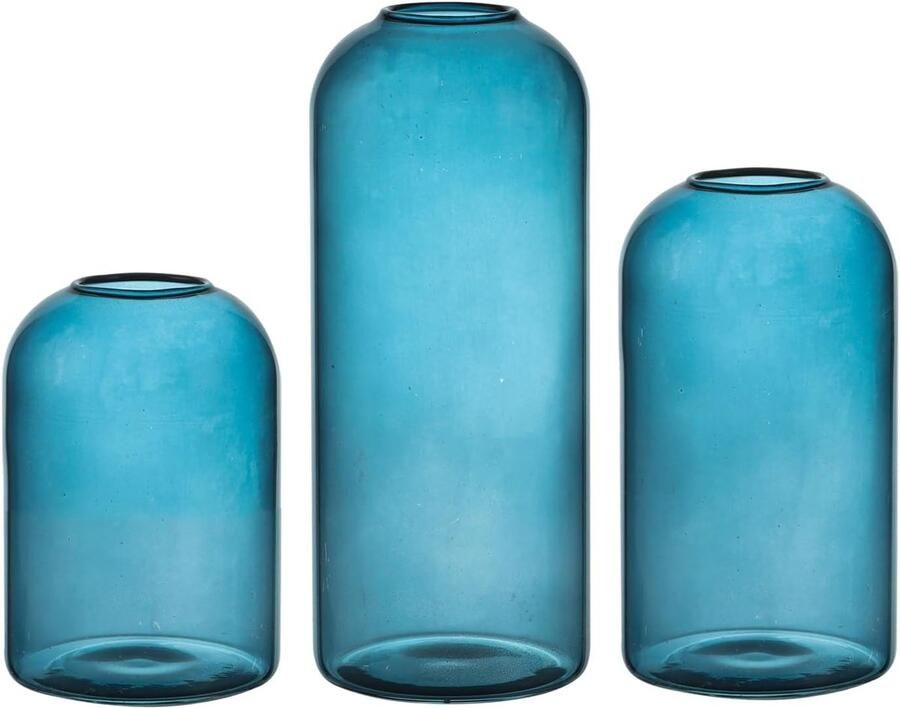 Vazen kleine glazen vazen ter decoratie bloemenvazen in bulk voor woonkamer eettafel bruiloft feest huisdecoratie bloemstukken (blauw