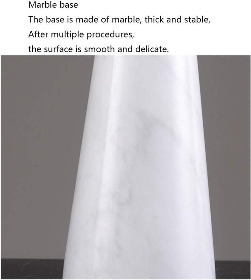 Vazen Nordic Creative Marble Vaas RVS Vazen decoratieve ornamenten Desktop Accessoires Woon Gift van het Huwelijk (Color : White Grootte : Large)