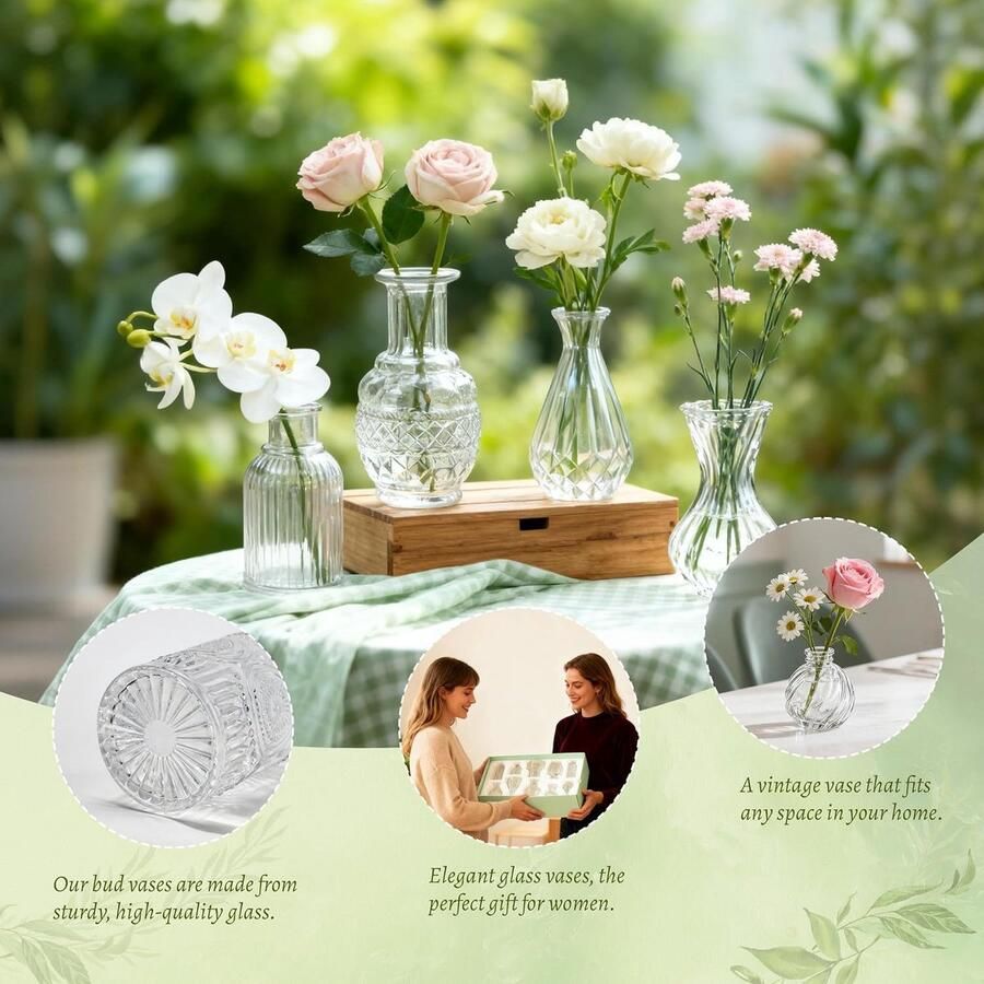 Vazen voor bloemen kleine vazen voor tafeldecoratie met