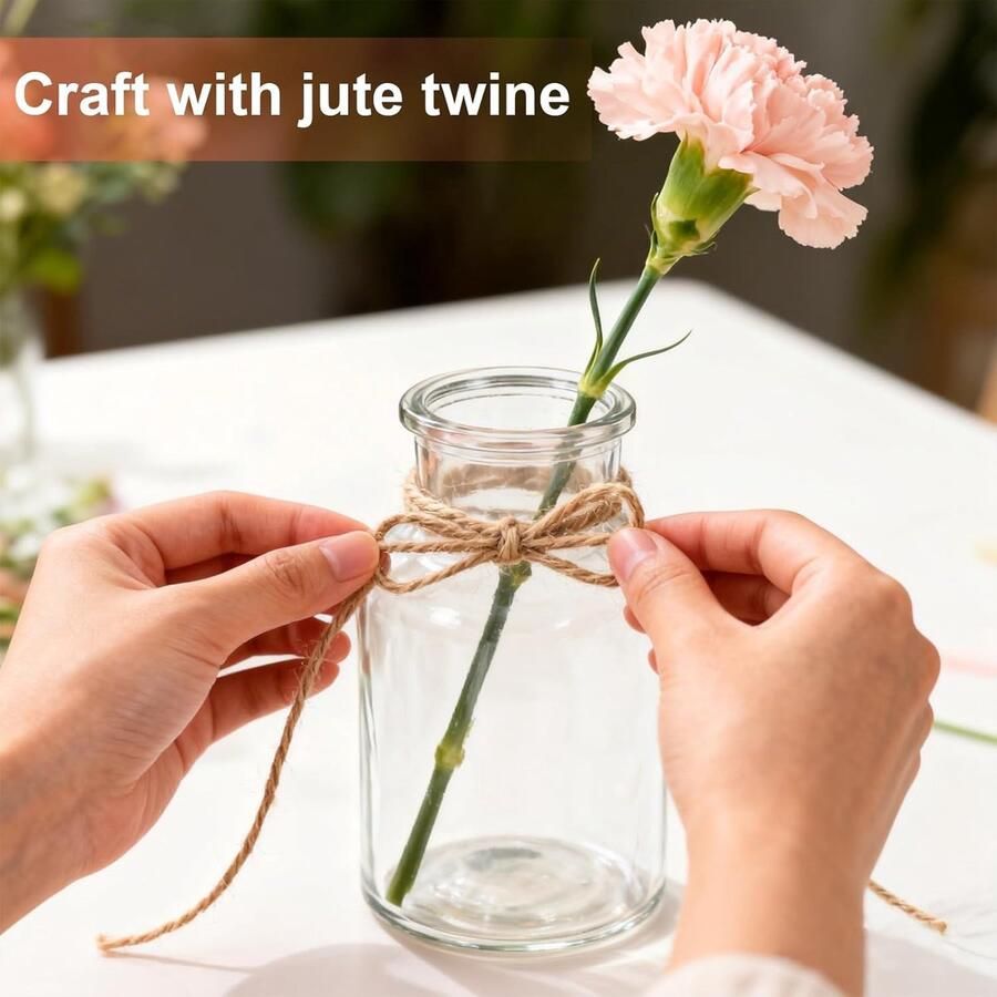 Vazen voor tafeldecoratie hoog mini-bloemenvazen modern minimalistisch voor woonkamerdecoratie met jute koord