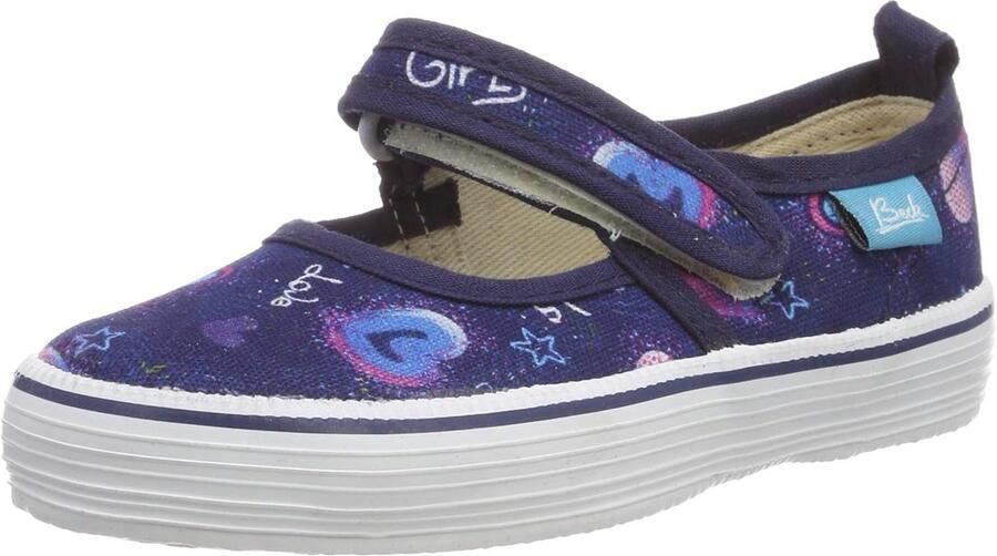 Veelzijdige zaalsportschoenen voor meisjes van katoen