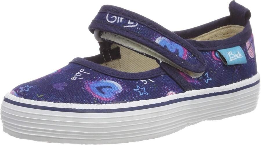 Veelzijdige zaalsportschoenen voor meisjes van katoen