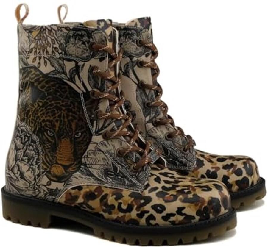 Vegan Handgemaakte Boots met Print Comfortabele en Duurzame Schoenen in Multikleur
