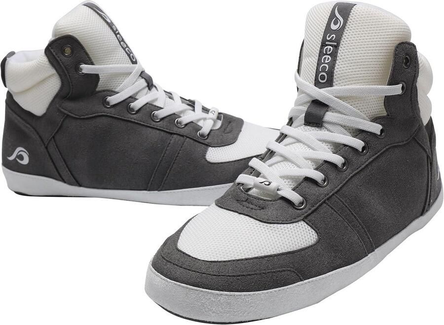 Vegan Hoge Sneakers Pantoffels Grijs Warme Comfortabele Binnenschoenen