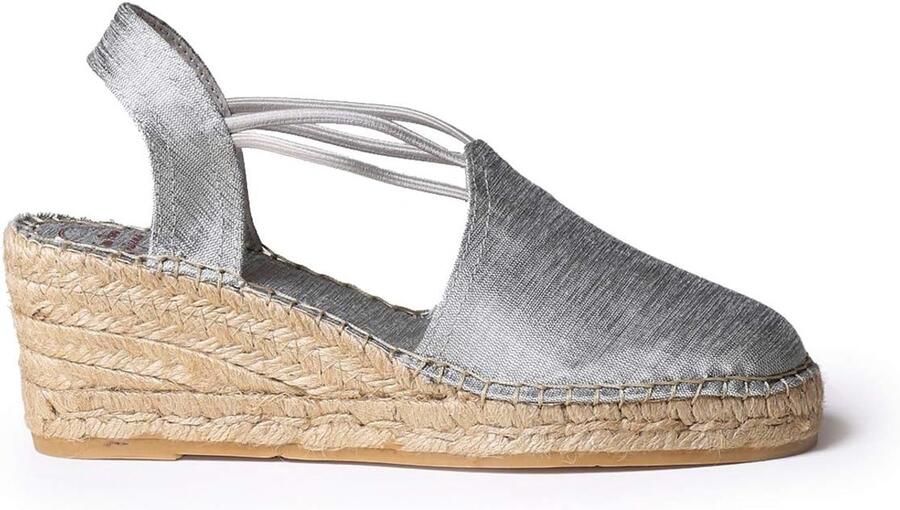 Vegan wedge espadrille for women by Toni Pons made of silk and cotton fabric