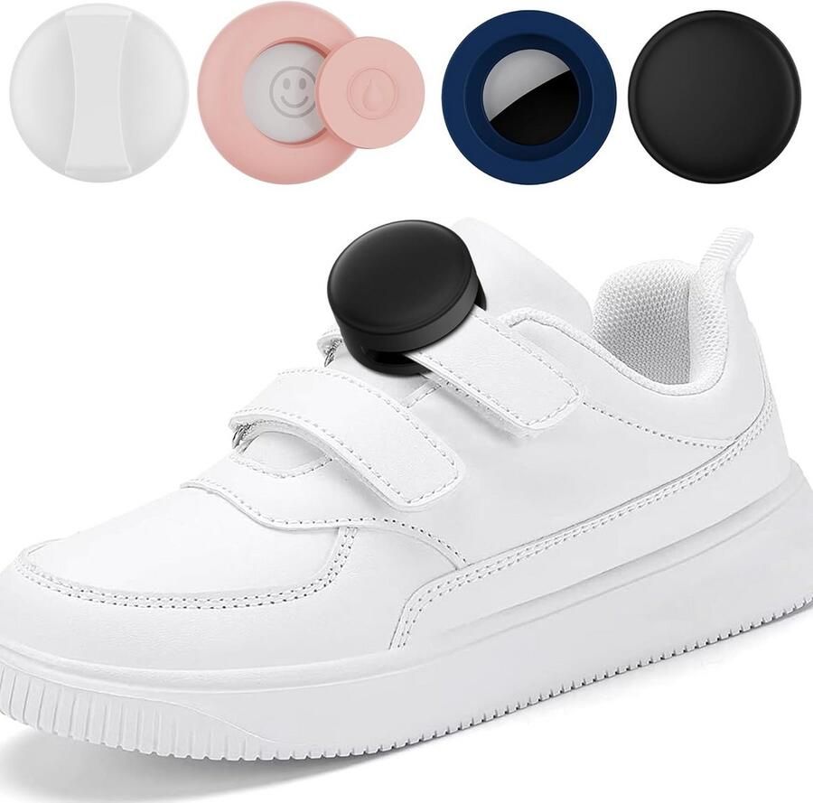 Verborgen AirTag Houder voor Kinderschoenen Duurzame Siliconen Schoenveter Sleeve