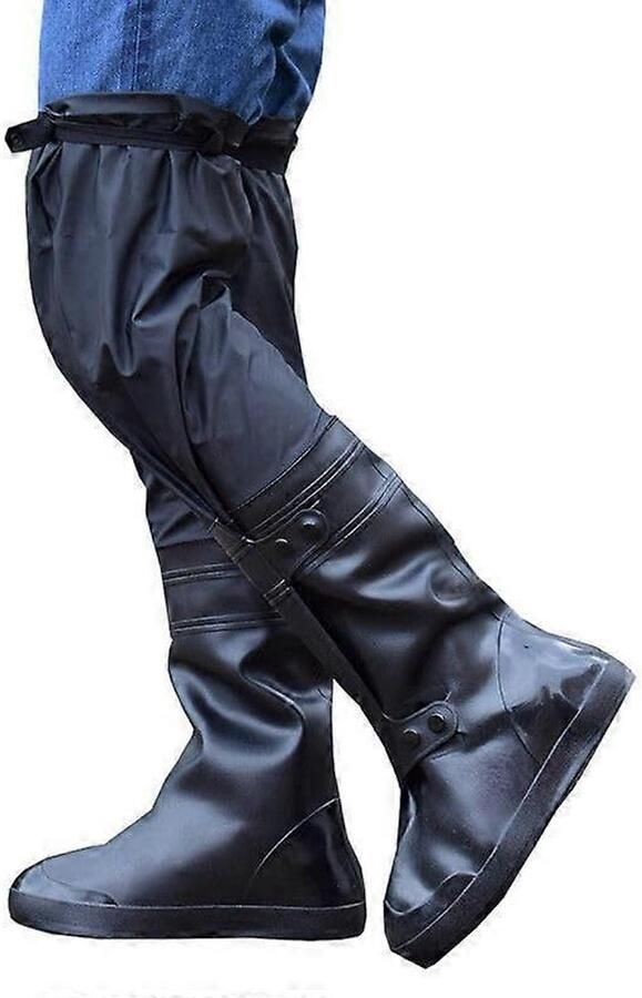 Verdikte antislip herbruikbare overschoenen voor wandelschoenen (zwart )