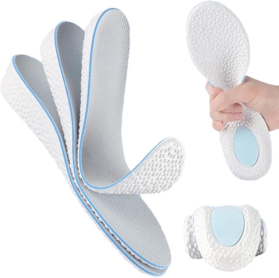 Verhoogde inlegzolen voor schoenen elastische en ade de kussens schokabsorberend ideaal als vervanging voor sportschoenen voor en )