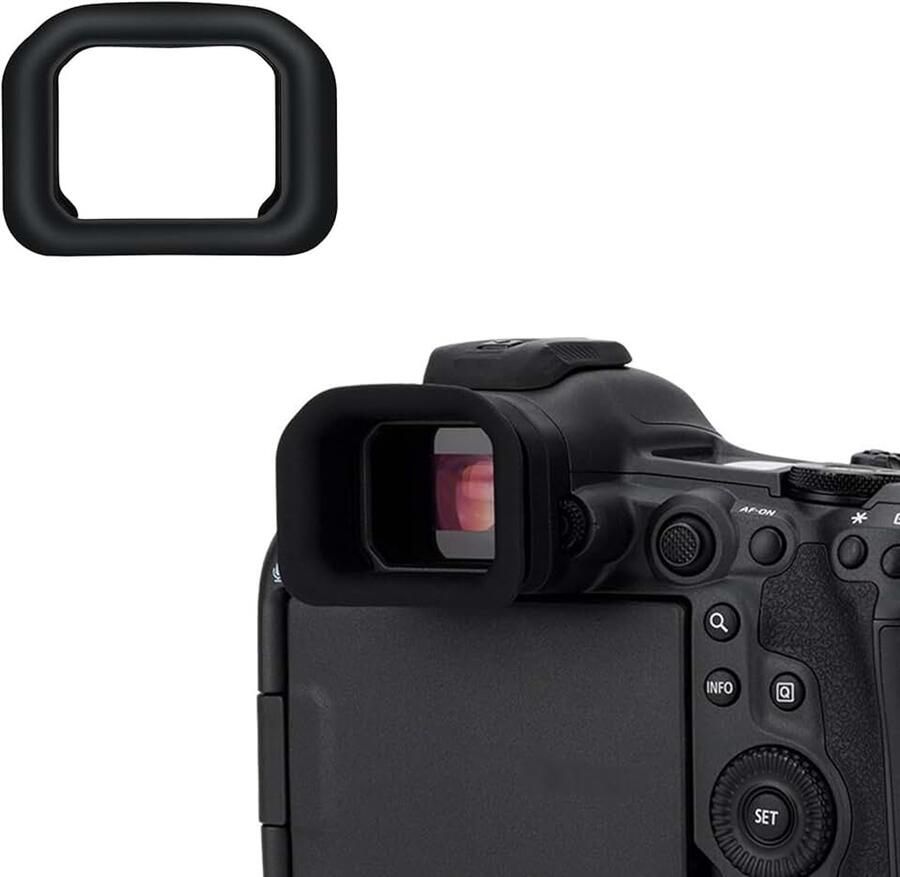 Verlengde oogschelp voor de zoeker van Can. EOS R5 Mark II camera Zacht silicone|Duurzaam ABS|Blokkeert strooilicht & studiolicht|Beschermt tegen stoten & krassen|Ergonomisch ontwerp