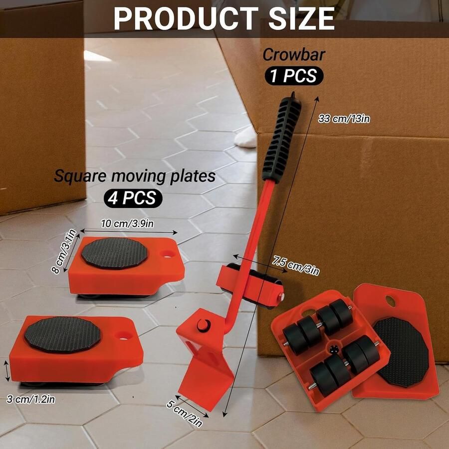 Verplaatsen Dolly 4 wielen meubelschuifregelaars met wielen meubellifters voor zware meubels 350 lbs draagvermogen meubelliftmover gereedschapset om slaapbank tafel te