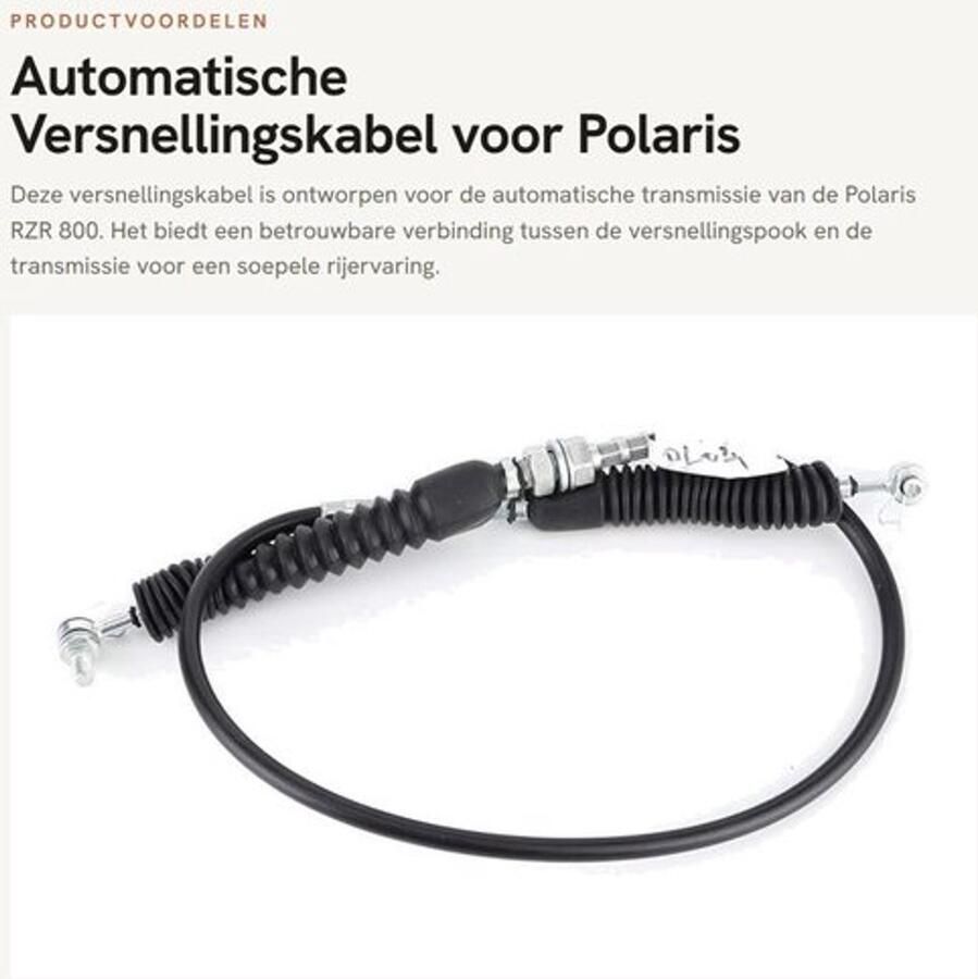 Versnellingskabel Geschikt voor Polaris RZR 800 Schakelkabel Versnellingspook Automatische transmissie Hoogwaardige kwaliteit Betrouwbare prestaties