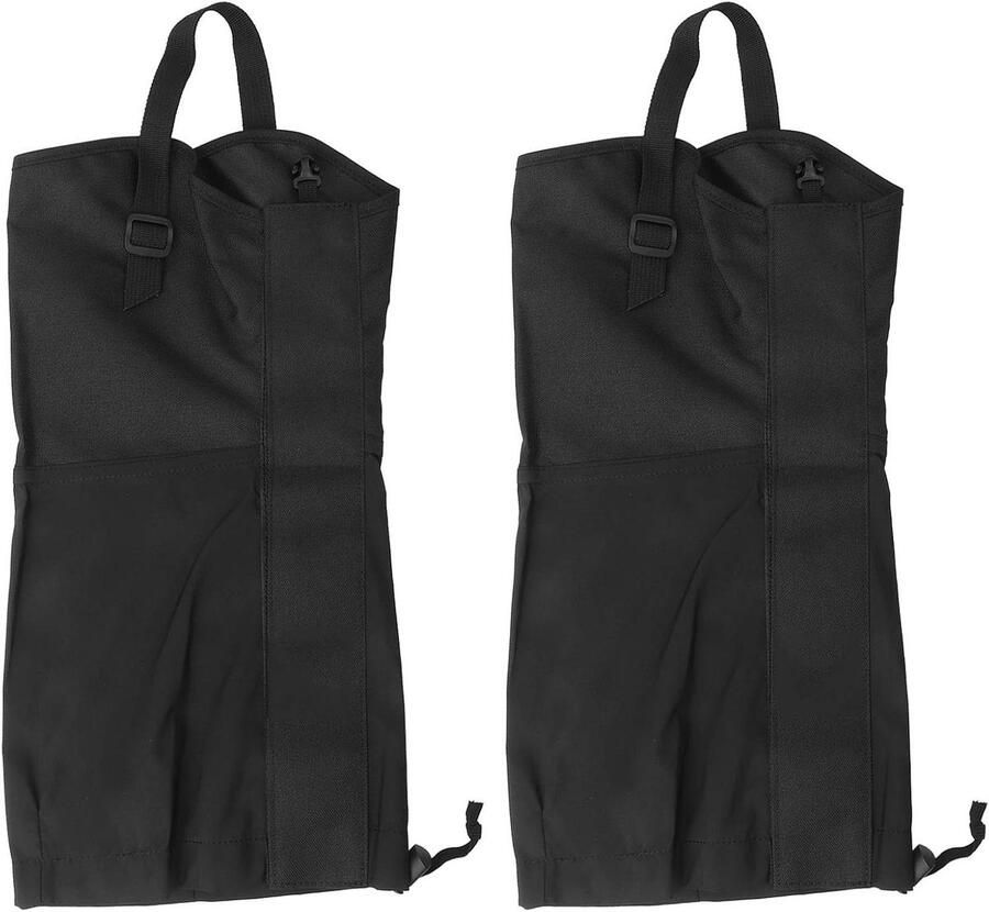 Verstelbare Beenkappen Sneeuwschoenovertrekken Gaiters Outdoor Wandelen Waterdichte Bescherming Hoog Zwart
