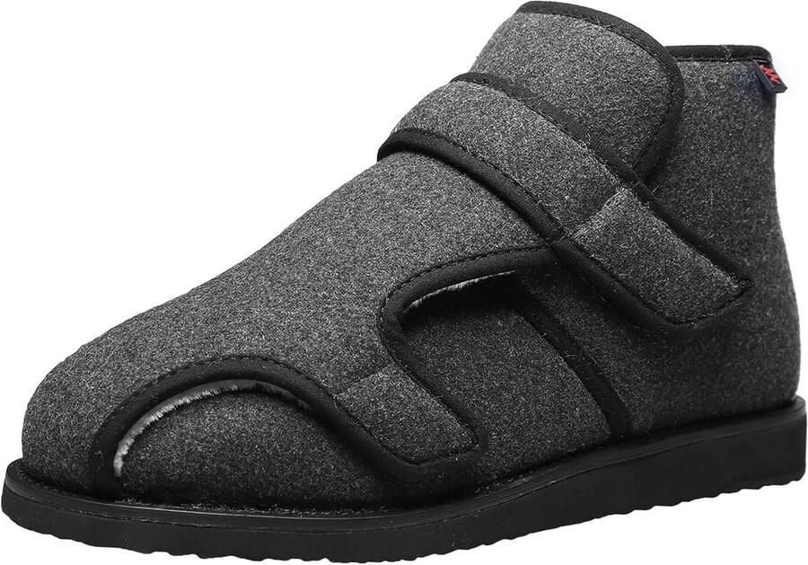 Verstelbare Diabetische Sloffen en Warme Herenschoenen voor Gezwollen Voeten