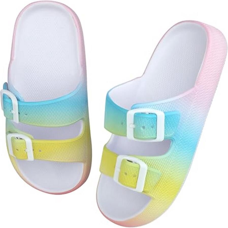 Verstelbare Dubbele Gesp Schuivers voor en Comfortabele EVA Sandalen voor Zomer Douche Strand en Zwembad