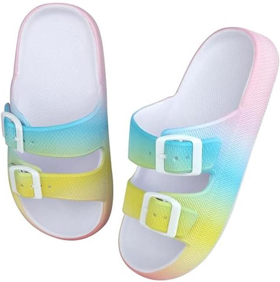 Verstelbare Dubbele Gesp Schuivers voor en Comfortabele EVA Sandalen voor Zomer Douche Strand en Zwembad