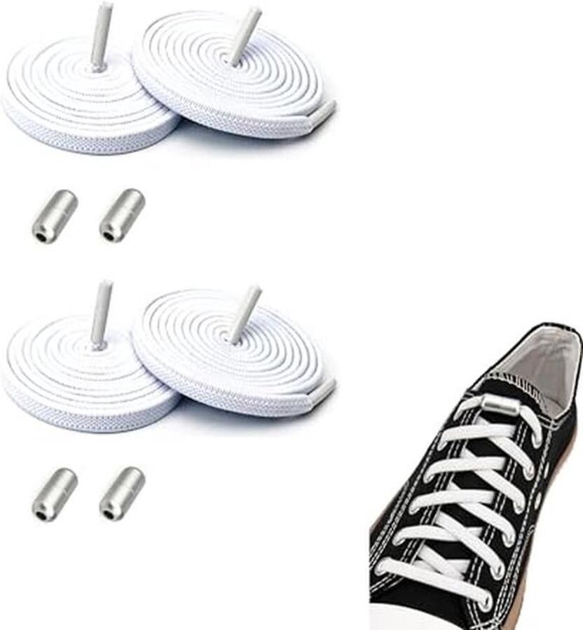 Verstelbare elastische veters met metalen capsules Schoenveters zonder knopen