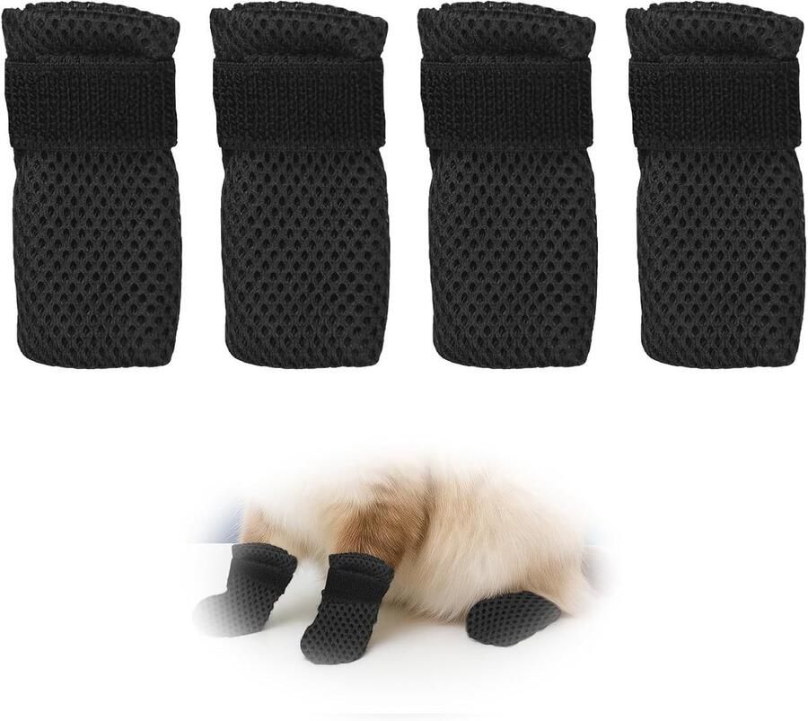 Verstelbare en ade de schrobvaste laarzen voor katten 4 stuks ideaal voor bescherming en comfort