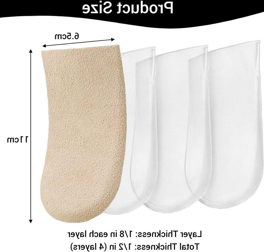 Verstelbare hielverhogers tot silicone hielkussens met antislip voor schoenen sneakers en laarzen maat L (11 x