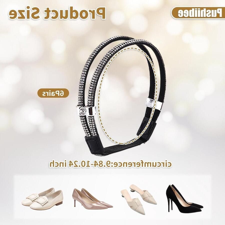 Verstelbare Hoge Hakken Schoenbanden 6 Paar Afneembare Enkelbandjes Antislip Straps voor Pumps en Sandalen in Kleuren