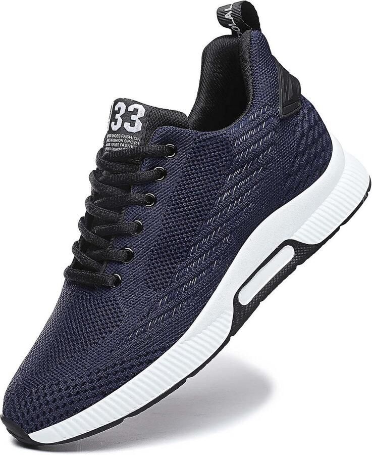 Lage Sneakers Heren Onzichtbare Hakverhoging Sportief en Comfortabel