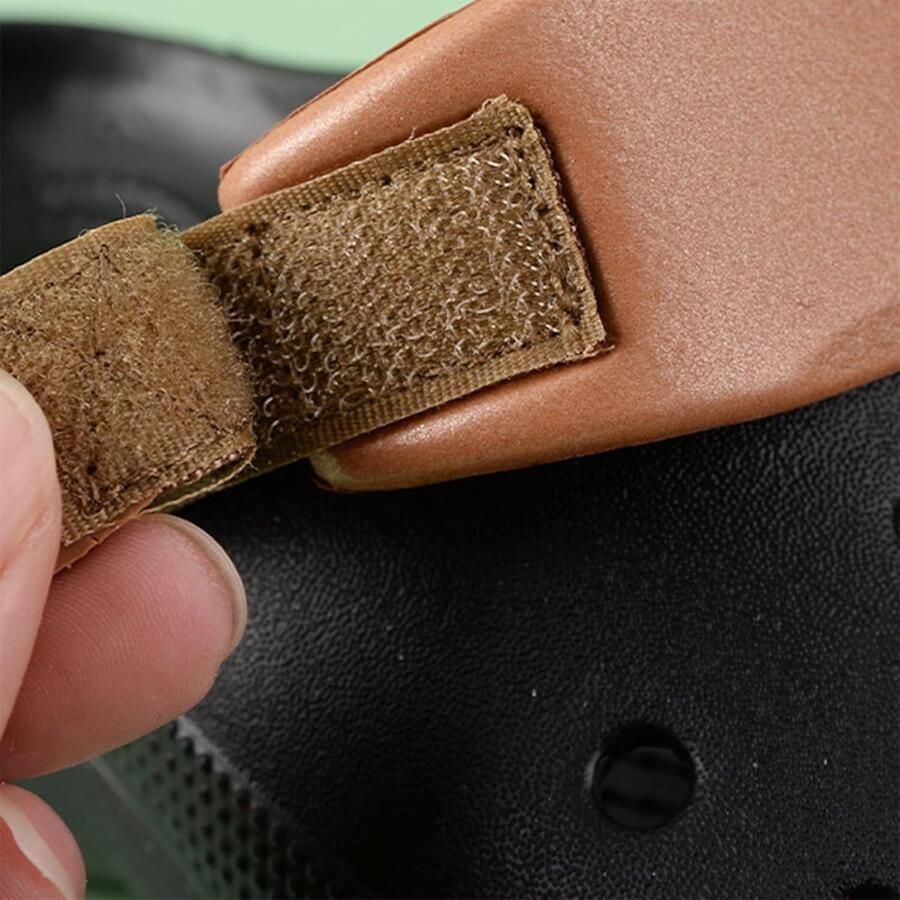 Verstelbare Schoenen met Achterband en Verwijderbare Veters voor Canvas Schoenen met Vaste Gesp (Zwart)
