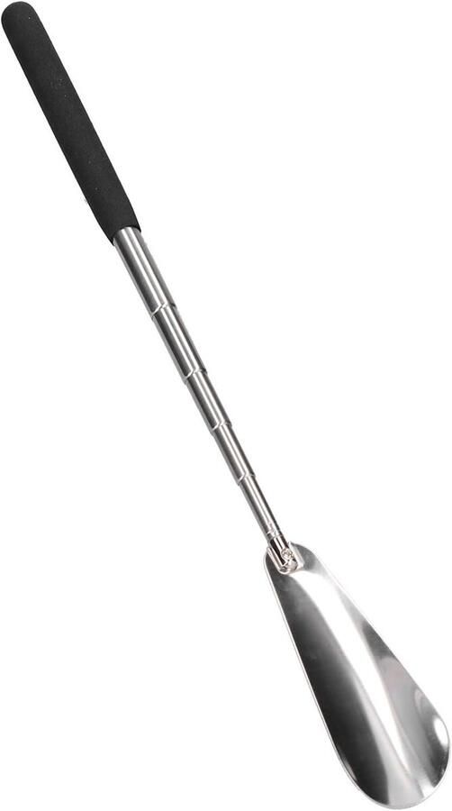 Verstelbare Schoenlepel Lange Schoenlepel Schoenen Aantrekken Roestvrij Staal Verstelbaar Zwart