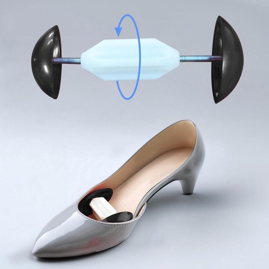 Verstelbare Schoenspanners Set van 4 Universele Mini Schoenrek voor Leren Schoenen Laarzen en Hakken Ideaal voor Sport- en Casual Schoenen Zwart