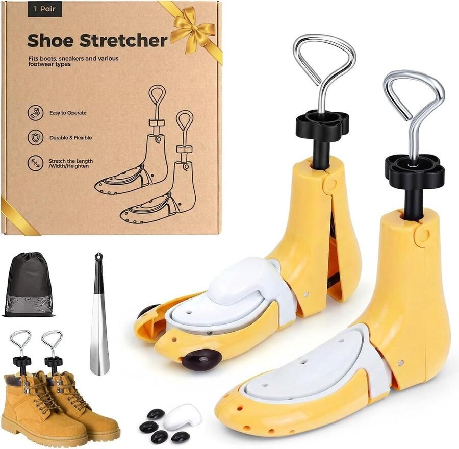 Verstelbare schoenverbreder voor en 3-in-1 voor smalle schoenen sneakers en laarzen ideaal voor comfortabele pasvorm en verlenging van de levensduur van schoeisel