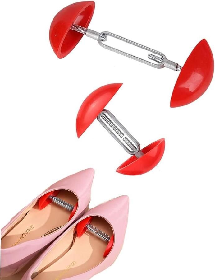 Verstelbare schoenverstrekkers en strips in het rood voor drukverlichting betere pasvorm en comfort in leren schoenen laarzen en sportschoenen