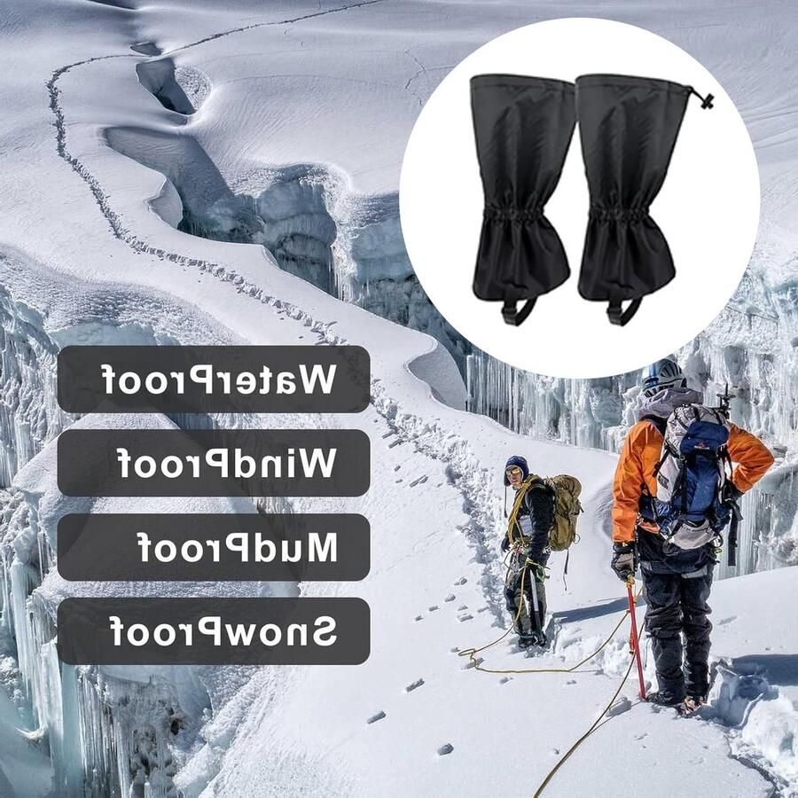 Waterdichte en ade de gaiters voor wandelen stof- en sneeuwbescherming verstelbare beenbescherming ideaal voor outdoor activiteiten