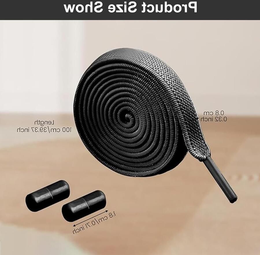 Vervangende Brede Veters voor Sneakers Elastische Veters met Metalen Caps Ideaal voor Sport- en Casual Schoenen