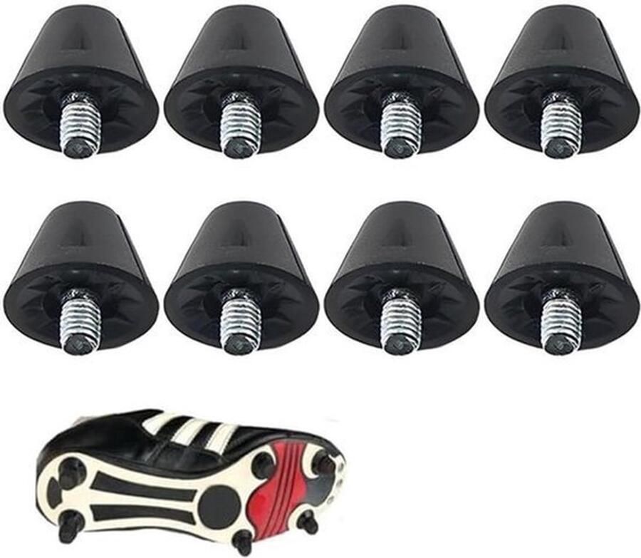 Vervangende noppen Nylon studs 8 stuks met metalen kop geschikt voor voetbalschoenen (13 mm)