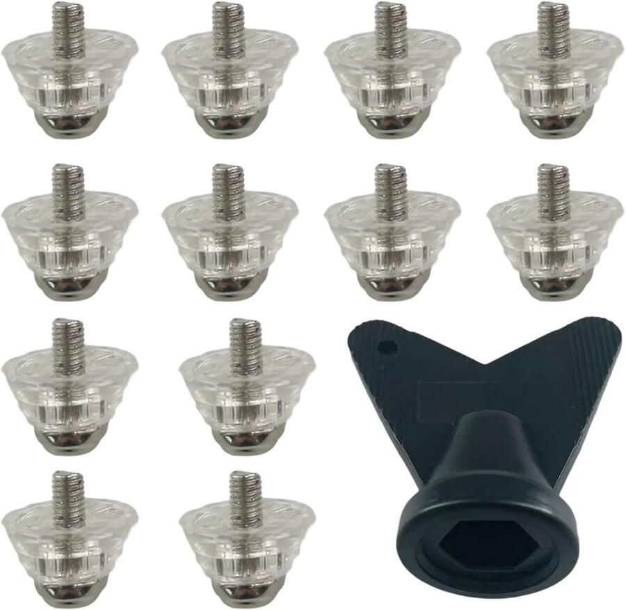 Vervangende Noppen Schoenplaatjes Set Sportieve Prestaties Stabiel Antislip Ontwerp 12 Stuks 5mm Transparant